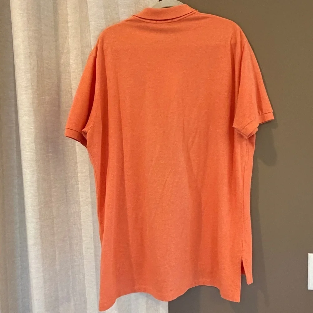 Polo Ralph Lauren Men's Orange Polo Cotton Preppy Shirt, Size XL